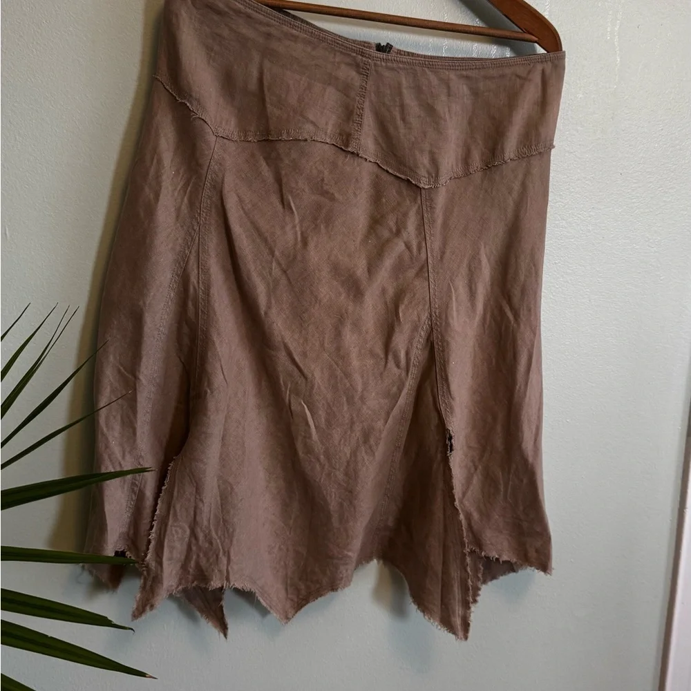 Mango Asymmetrical Tan Skirt - Picture 2 of 8